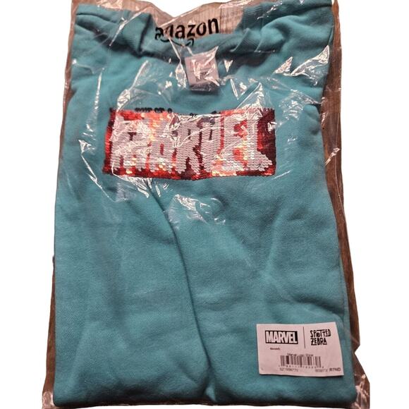 Spotted Zebra Marvel Girls' French Terry Long-Sleeve Dress Size Large (9Y) - Picture 9 of 12